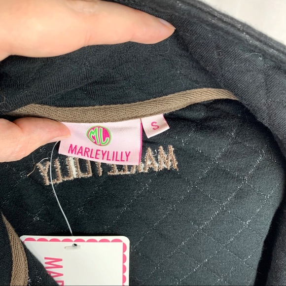 Marley Lilly monogram MLS quilted tunic sweatshirt NWT - Picture 12 of 15